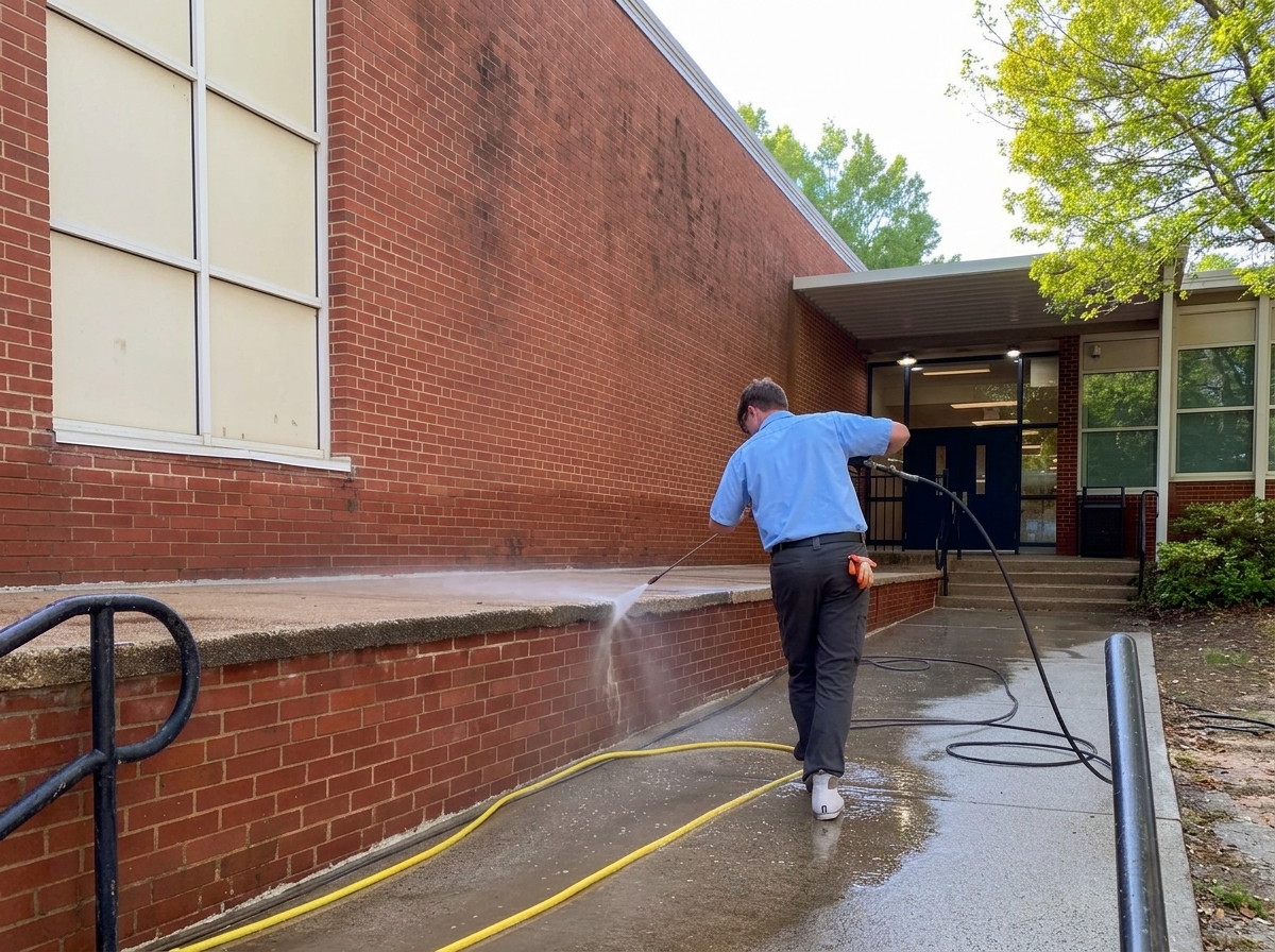 Cleaned commercial exterior