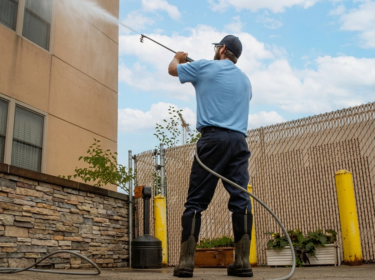 Commercial pressure washing